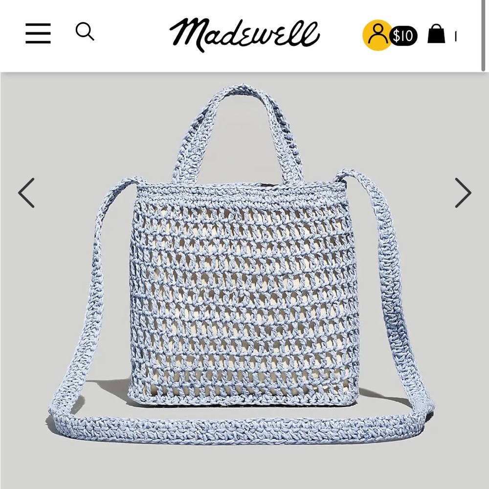 NWT Madewell Straw Crossbody Bag
